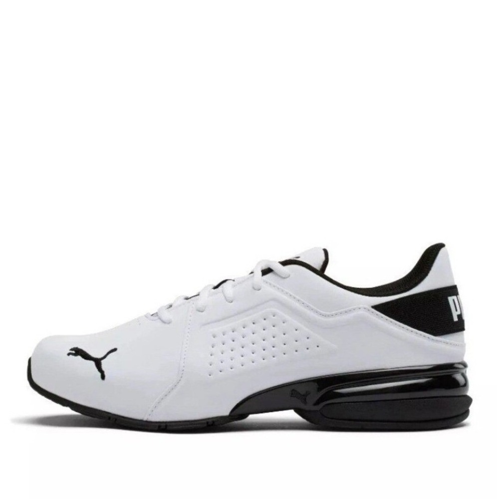 Puma Viz Runner Graphic Mens White Black Sneakers 194162-01 Size 8.5